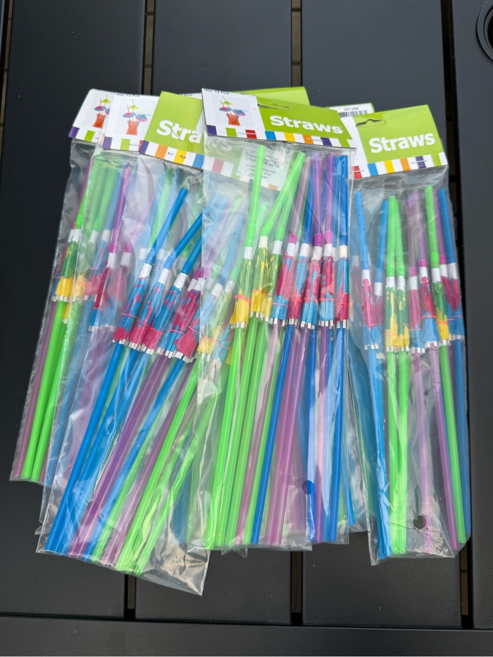 Plastic Straws with Umbrellas